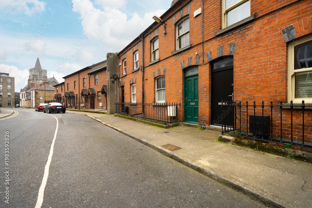 Fototapeta premium old traditional houses in Dublin, Ireland