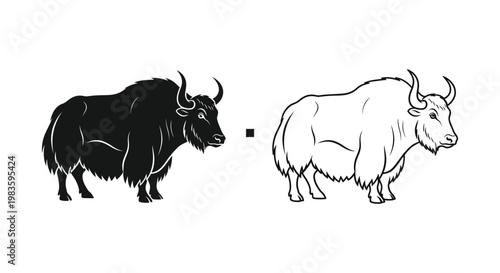 Yin Yang Bull Symbolism & Meaning Vector