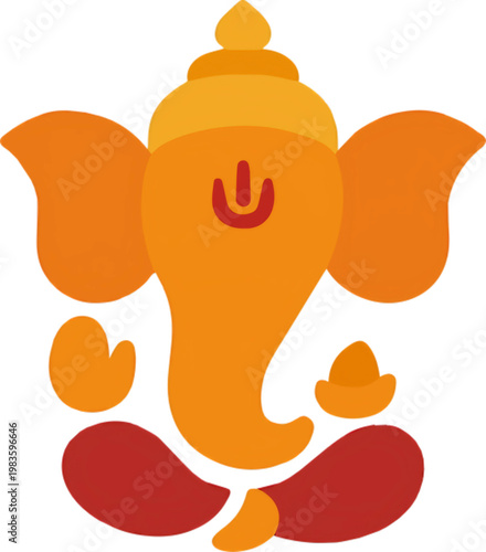 Illustration of Lord Ganesha for Ganesh Chaturthi