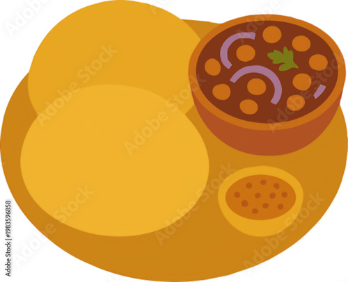 Chole Bhature Illustration