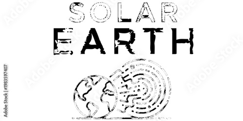Solar Attack Illustration Featuring a Stylized Earth Impacted by Intense Sun Rays and Lightning Bolts Representing a Geomagnetic Storm, Solar Flare, or Global Warming Climate Change Concept.