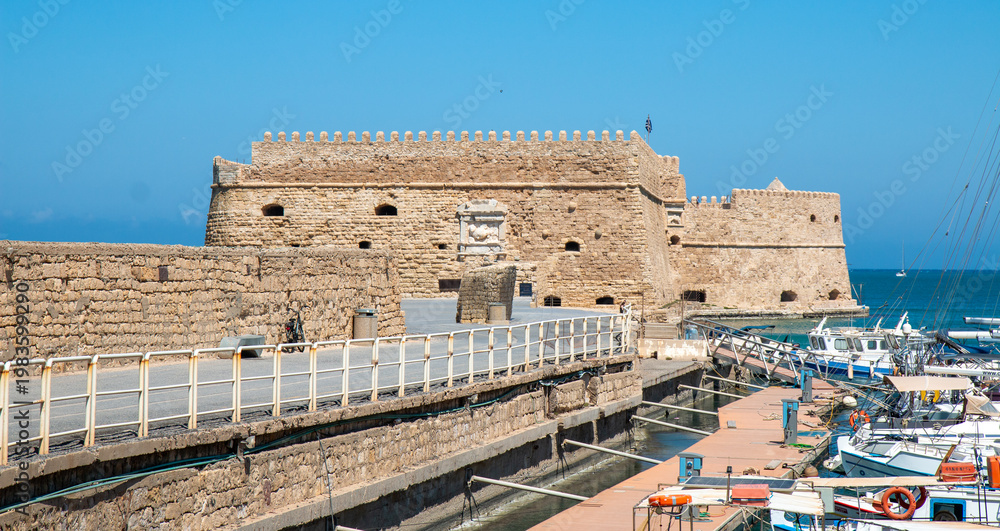 Fototapeta premium Koules Fortress also Castello a Mare (Κούλες) Heraklion Ηράκλειο Crete (Kreta) Greece