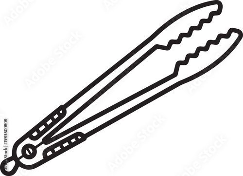 tongs with locking jaws