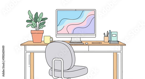 Gray ergonomic office chair backrest.