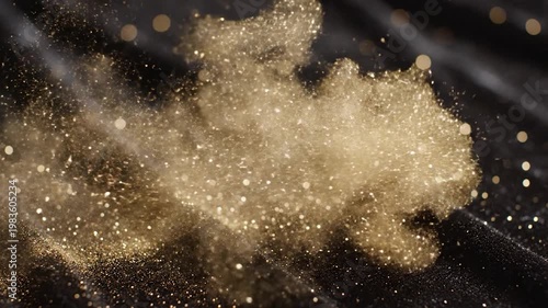 Wallpaper Mural Glittering gold dust particles falling. Torontodigital.ca