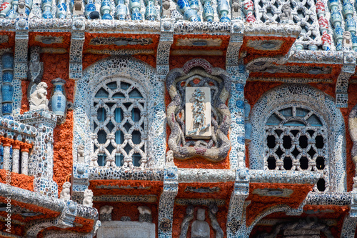 The Porcelain House in Tianjin is a unique and vibrant museum intricately decorated with millions of pieces of ancient porcelain and pottery. Tianjin, China 22 May 2025