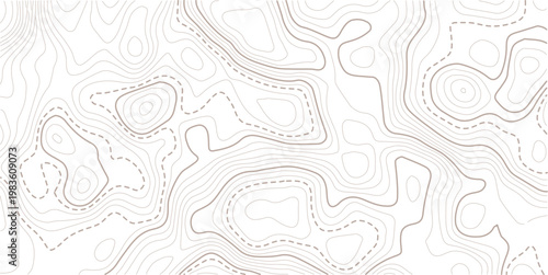 Abstract pattern with lines seamless pattern and topography. Vector contour topographic map background. Topography and geography map grid abstract backdrop.  Topo contour map on white background,