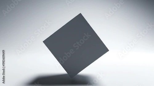 Wallpaper Mural Gray 3D cube shapes on white background. Torontodigital.ca