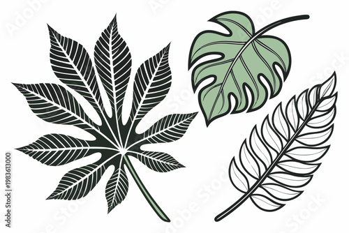 green leaf silhouette