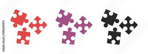 Puzzle. Puzzle pieces. Vector hand-drawn illustration isolated on white background.