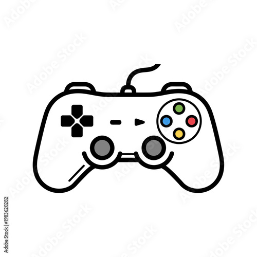 Video Game Controller Vector Icon for Gaming and Tech
