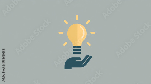 Hand holding a glowing lightbulb symbolizing a bright idea or innovation