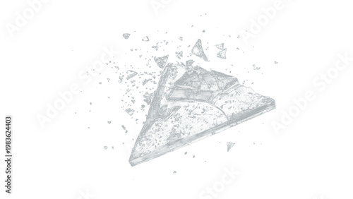 Canvastavla Minimalist shattered glass