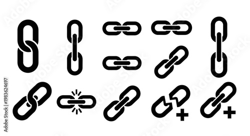 A collection of chain link icons.