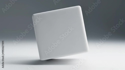 Wallpaper Mural White cube on a gray background. Torontodigital.ca