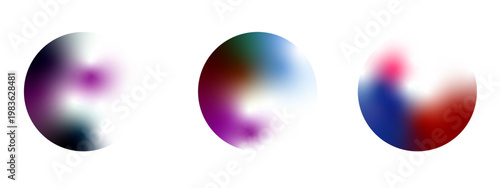 Abstract gradient spheres a colorful digital art composition
