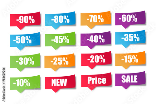 Price Tags, Price stickers Percent Discount
.EPS Vector files