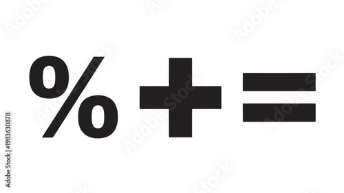 Mathematical Symbols For Business And Finance Concept Vector Illustration Isolated On Transparent Background