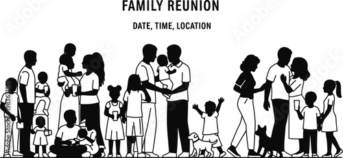 Celebrating juneteenth a family reunion illustration representing freedom unity and african american heritage