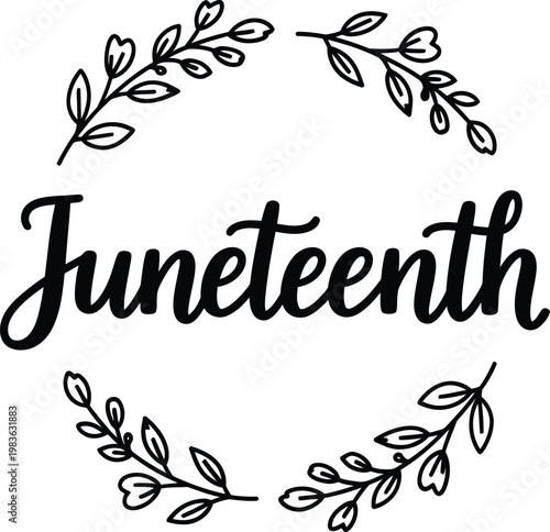 Celebrating juneteenth a floral wreath design honoring freedom emancipation and african american history