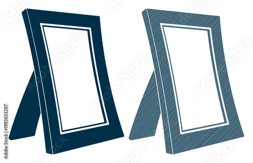 Two empty picture frames stand ready to display memories or art.