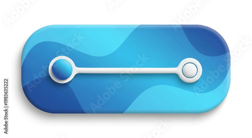 A blue slider button with white handle.