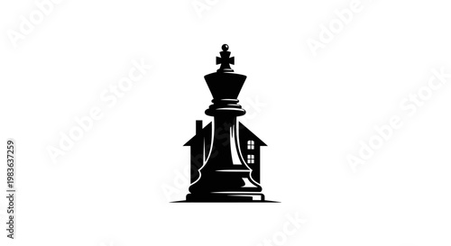 chess piece on white background.