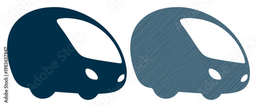 Modern train, transportation icons, blue vector graphics, train head silhouette