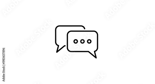 Communication Bubbles: Simple yet effective illustration of speech bubbles, ready to symbolize conversation, dialogue, and ideas.