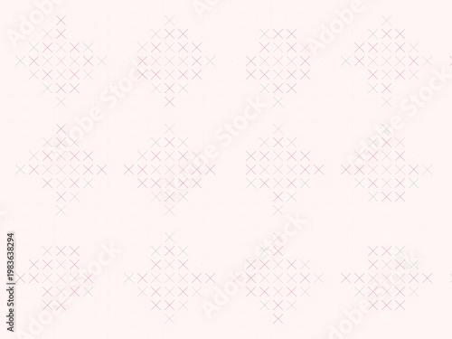 Pixel Cross Stitch Pattern Traditional Textile Design