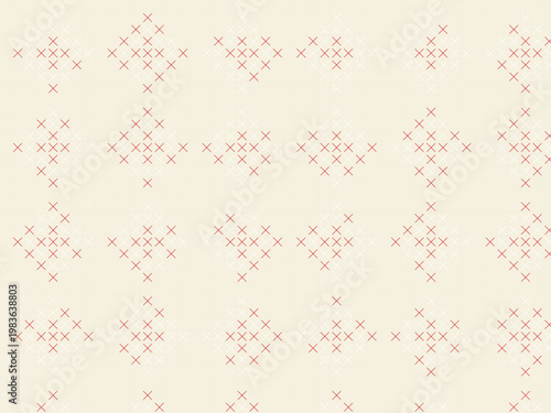Handmade Cross Stitch Embroidery Folk Pattern Background