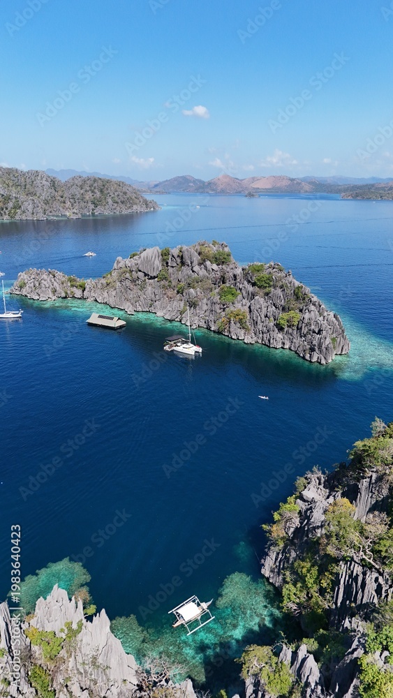 Obraz premium Aerial view of Coron Islands