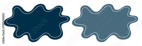 Photos Abstract blue shapes, irregular polygons, wavy outlines, vector graphics, design