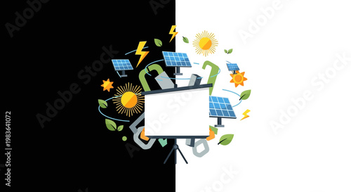 Eco friendly technology and renewable energy concept.