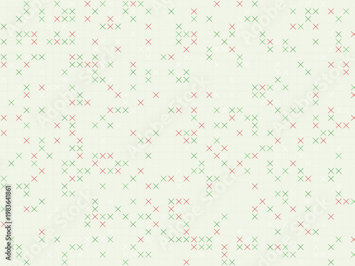 Pixel Cross Stitch Pattern Traditional Textile Design