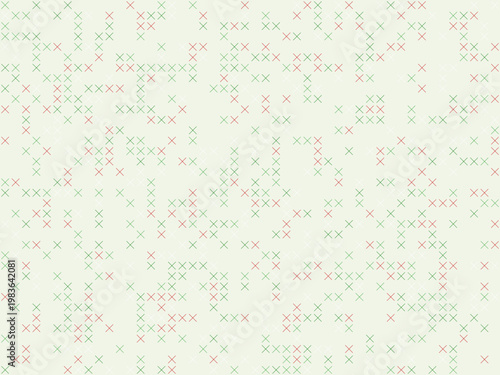 Pixel Cross Stitch Pattern Traditional Textile Design