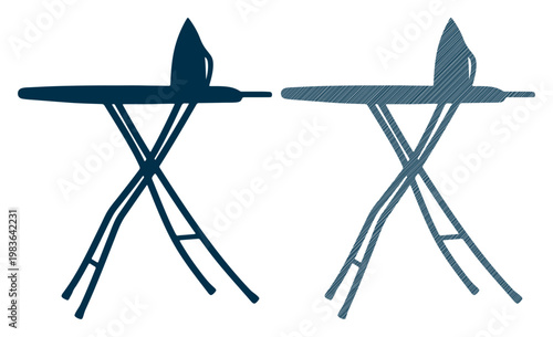 Ironing board, ironing boards, folding ironing boards, blue icons
