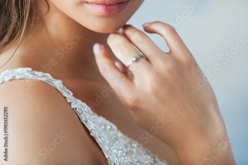 Beautiful Woman Shows off Engagement Ring During Special Occasion Celebration