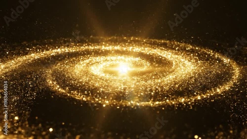 Wallpaper Mural Glowing Golden Spiral Galaxy Formation. Torontodigital.ca