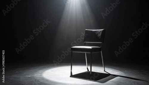 chair in the dark room