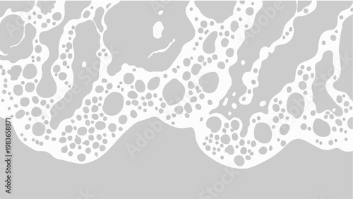 White Sea Wave Foam Vector. Realistic Ocean Beach Sand Illustration. High Detailed Summer.