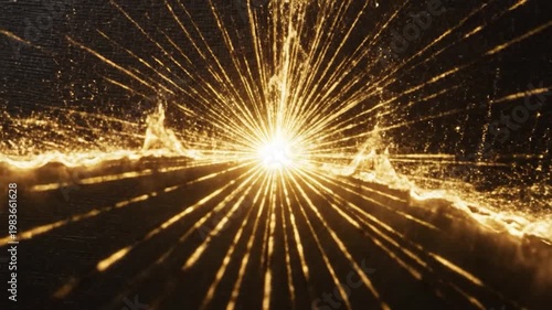 Sparkling welding sparks fly high.