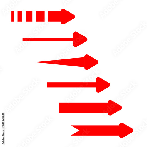 Short arrow vector icon. Isolated design element
