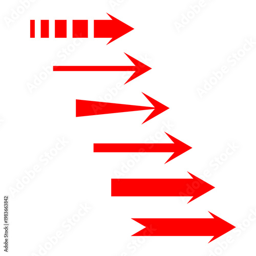 Short arrow vector icon. Isolated design element