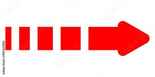 Short arrow vector icon. Isolated design element