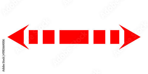 Short arrow vector icon. Isolated design element