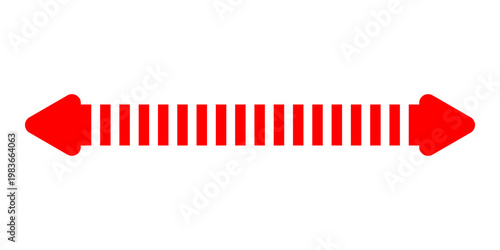 Short arrow vector icon. Isolated design element