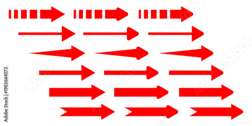 Short arrow vector icon. Isolated design element
