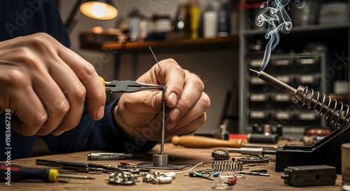 Expert watchmaker carefully assembles intricate watch components with precision tools