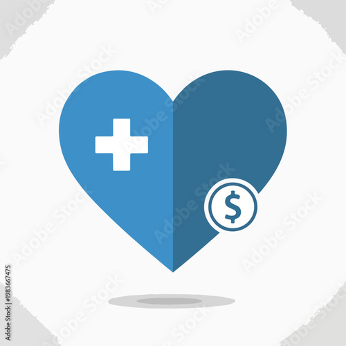 Heart shaped medical and financial support